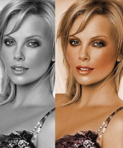 Colorisation - Charlize Theron