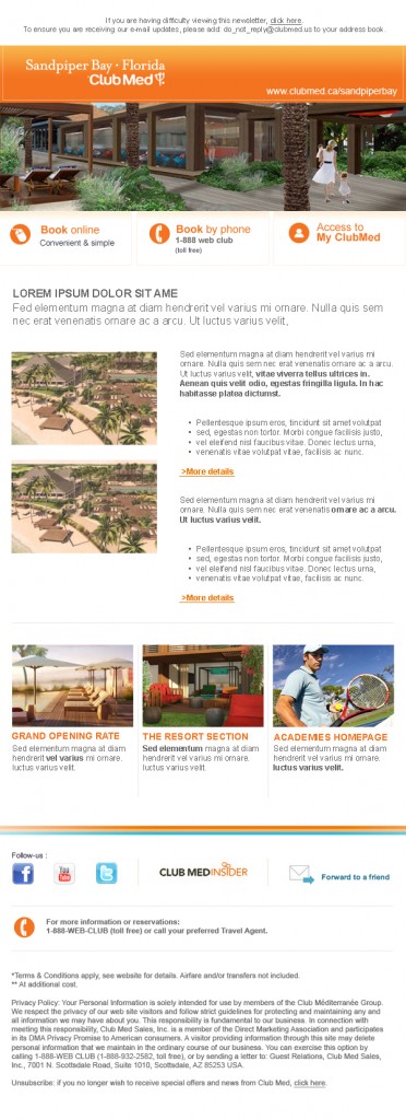 ClubMed Sandpiper - Bulletin